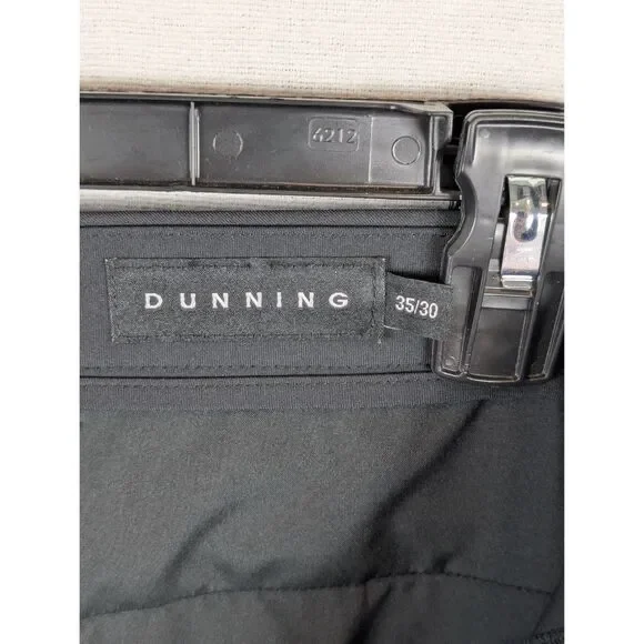 Dunning Golf Stretch Performance Player Fit Woven Pants Black Men's Size 35/30